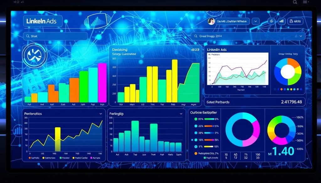 Colorful analytics dashboard LinkedIn Ads atd-advertising